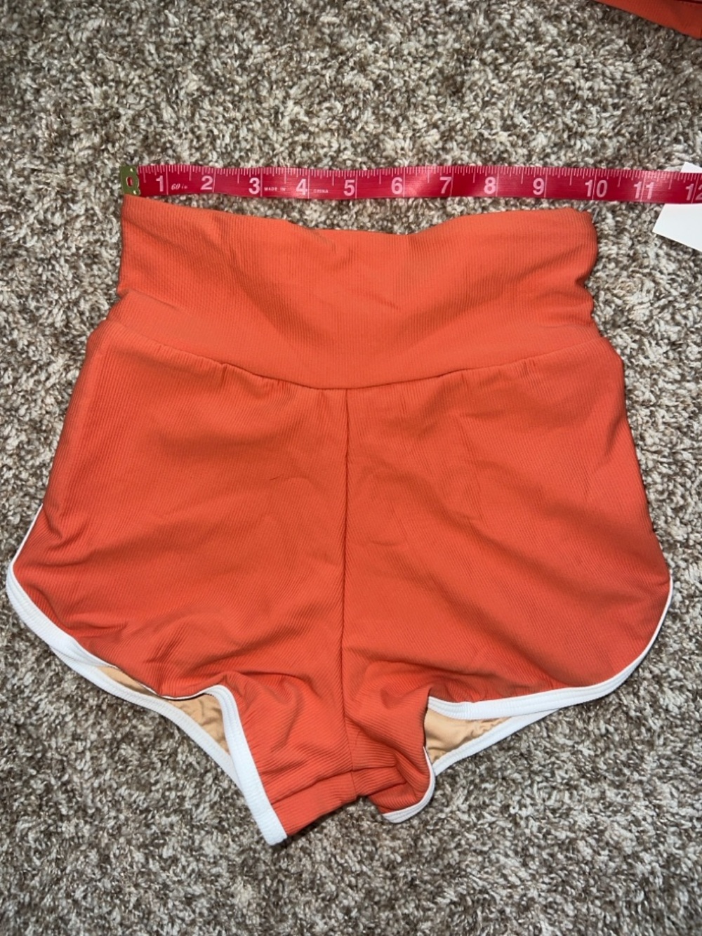 NWT! Geode Women's Coral with White Trim Super flattering! Swim Shorts XXSMALL
